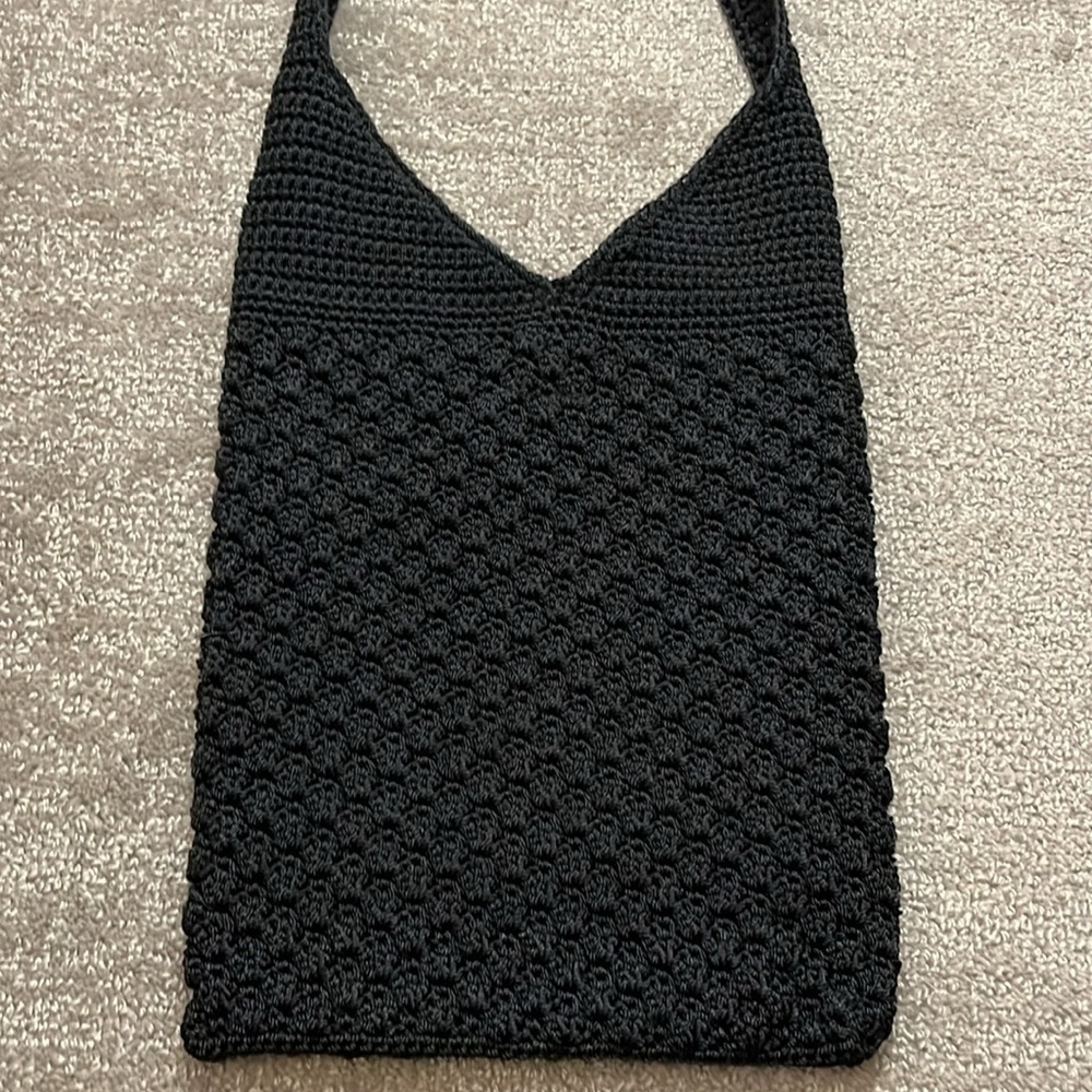 Rare Vintage The Sak Black Crossbody Purse - Picture 6 of 9